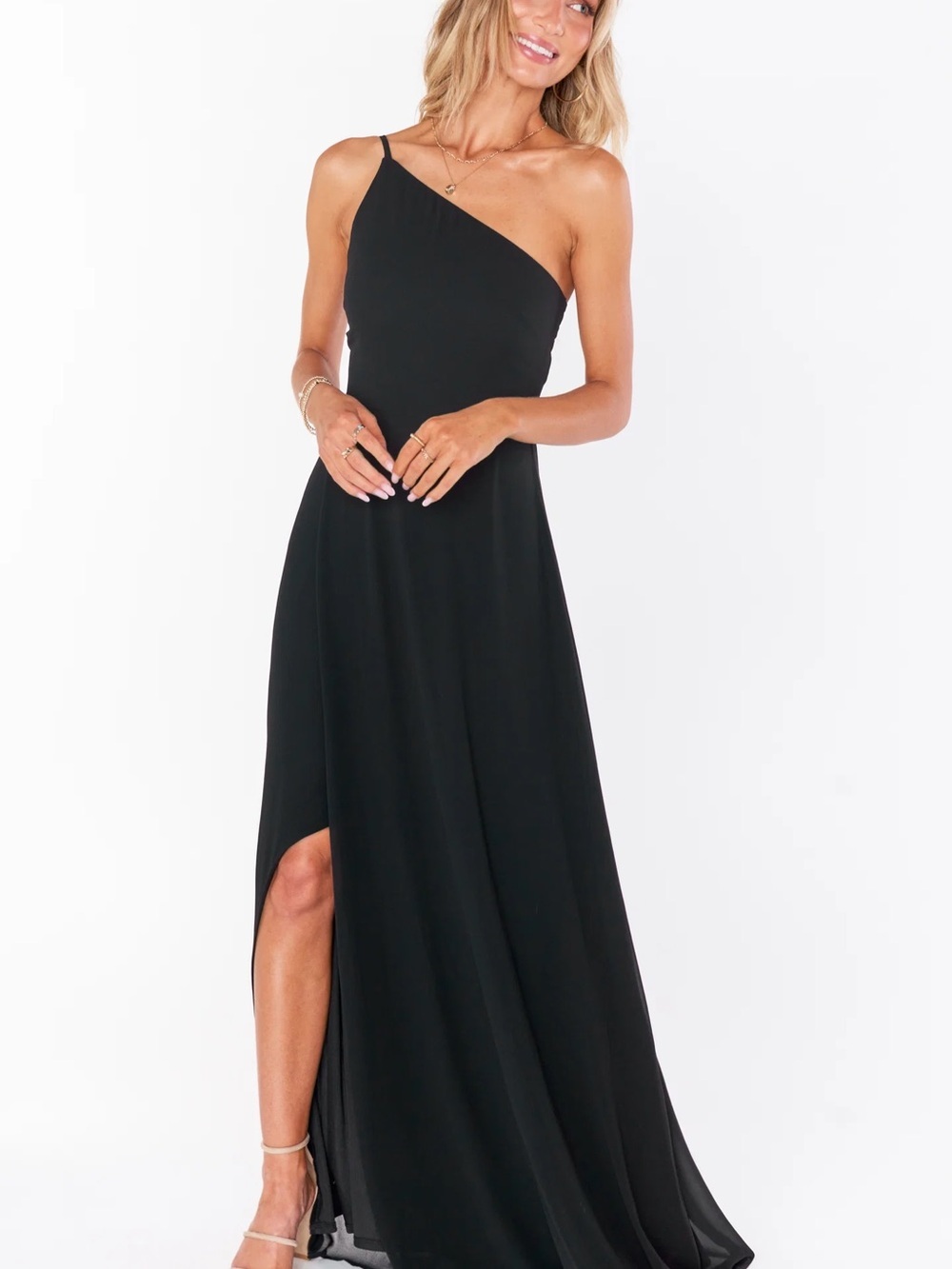 Show me your Mumu Shanon One Shoulder Maxi Dress Size S